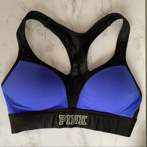 XS Ultimate Push Up Sports Bra PINK by VS in BLUE